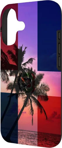 Vista 2 de Tropical Ocean Dominican Republic Flag - Dominican Pride Case for iPhone 17