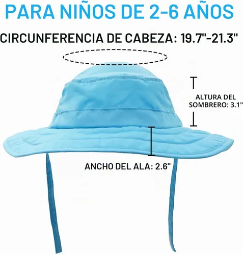 Vista 2 de Connectyle Sombrero de sol para niños y niñas, sombrero de pescador de ala ancha UPF 50+, sombrero de protección solar, sombrero transpirable
