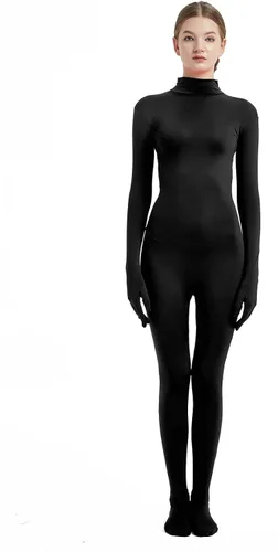 Vista 2 de Body de licra, completo, para mujer sin capucha, body leotardo Zentai, para disfraz