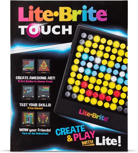 Vista 9 de Lite-Brite Touch - Crea, Juega y Anima - Juguete Portátil de Aprendizaje Sensorial STEM Iluminado, Juguete Creativo STEM de Arte para Niñas, Niños