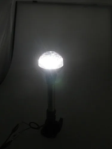 Vista 6 de Pactrade Marine Luz de poste redonda plegable ajustable RV 9 1/2 ''H Luz de navegación SS (LED)