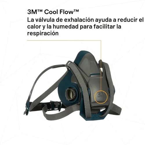 Vista 8 de 3M Respirador reutilizable de media cara con cierre rápido Rugged Comfort