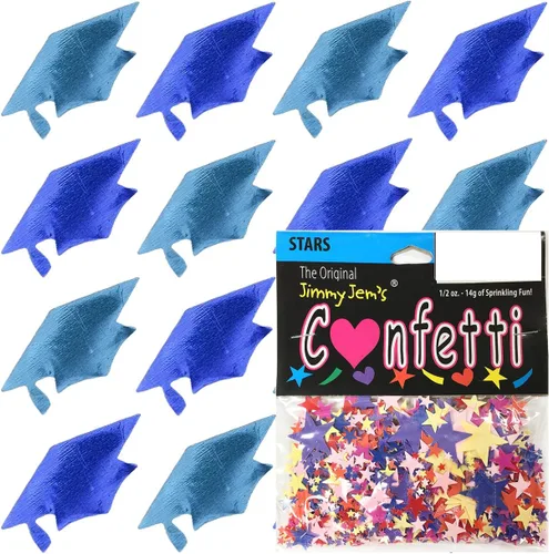 Vista 67 de Confetti Grad Cap Negro, Azul Marino Combo - 2 bolsas de media onza (1 oz)