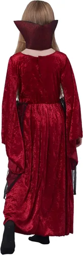 Vista 12 de IKALI - Disfraz elegante de vampiro para niña, vestido de princesa para Halloween