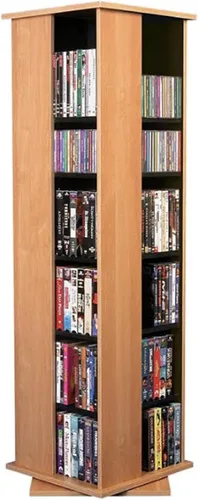 Vista 5 de Venture Horizon - torre giratoria para CDs, DVDs, Blu-ray, Disney, VHS, negra, 600 lugares, Madera, Negro