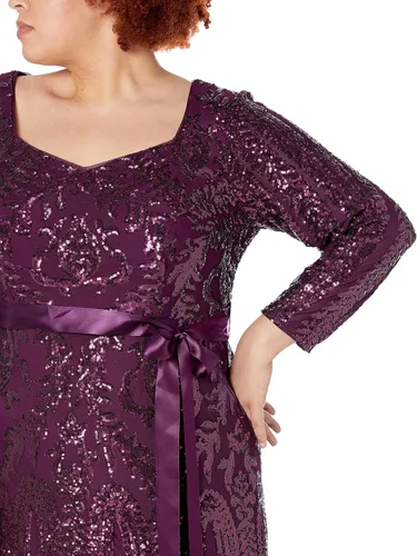 Vista 3 de R&M Richards Lentejuelas de corazón de talla grande para mujer