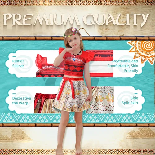 Vista 2 de Brigcalki Princess Costume for Girls Princess Dresses for Girls Toddler Princess Dress Up Clothes for Little Girls