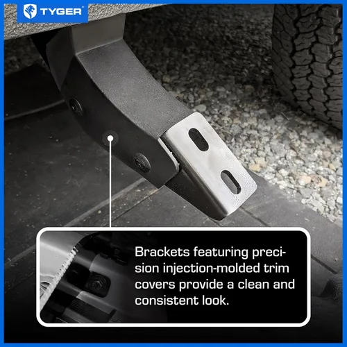 Vista 6 de Tyger Auto Estribos elevadores de 4 pulgadas compatibles con Ford F-150 2009-2014 Supercab TG-RS2F40088 Barras Nerf con rieles laterales