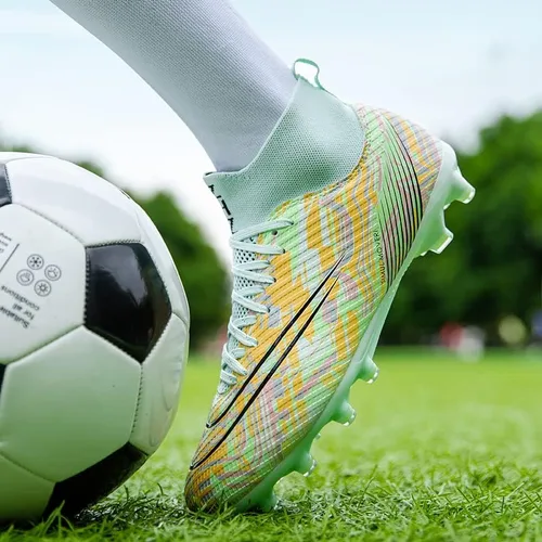 Vista 8 de LIULIULIFE Zapatos de fútbol para hombre, zapatos de fútbol para niños, zapatos de fútbol atléticos juveniles, zapatos de fútbol para estudiantes
