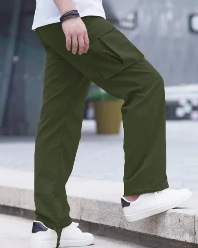 Vista 3 de LYRXXX Pantalones Cargo Casuales para Hombre Pantalones de Senderismo Pantalones de Entrenamiento Joggers Sudaderas para Hombres