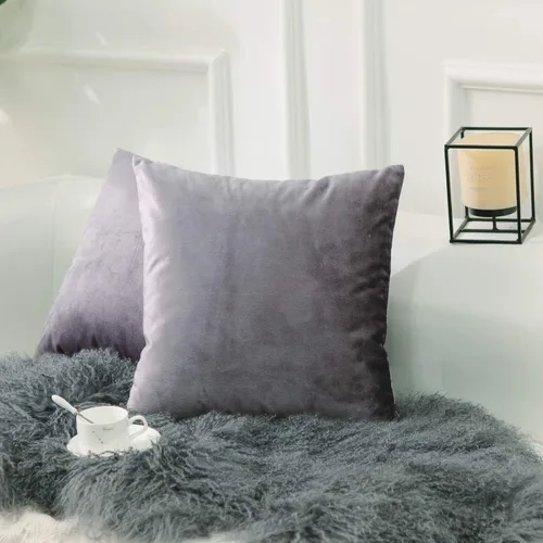 Vista 27 de Home Brilliant Funda de cojín decorativa para el hogar, en terciopelo, para sofá, silla, cama.