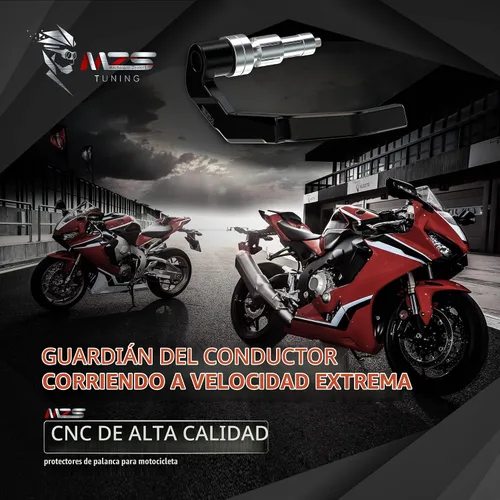 Vista 2 de MZS - Protectores de palanca de motocicleta, 7/8 de aluminio para freno de embrague
