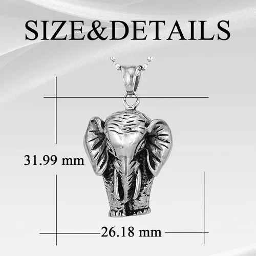 Vista 6 de SILBAZ Viking Necklace for Men Stainless Steel Animal Pendant Vintage Viking Animal Jewelry Gift for Father Husband