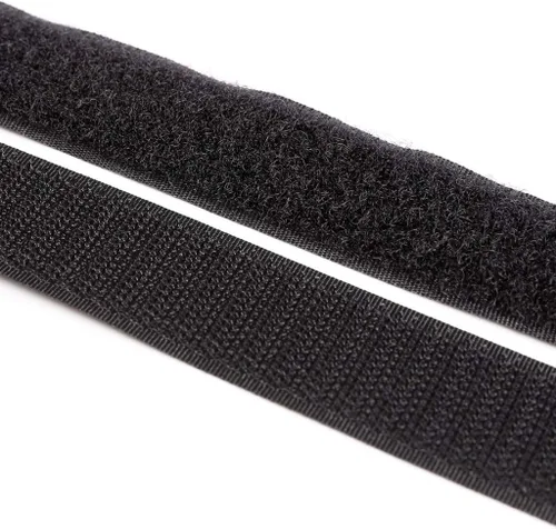 Vista 4 de Cinta de tela de nailon para coser de 1 pulgada de ancho x 32.8 ft de largo, color negro