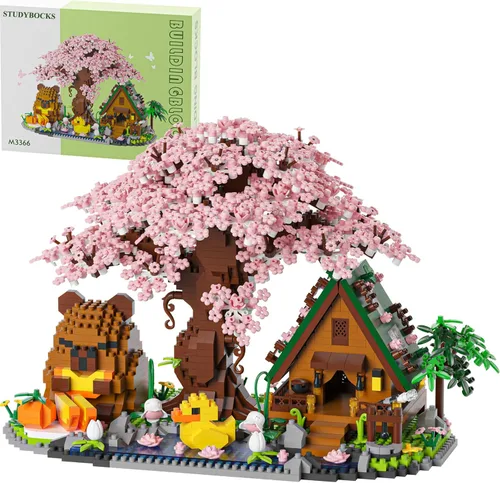Vista 9 de Capybara - Juego de bloques de construcción de 1880 piezas de lindos animales y flores, kit de ladrillos de construcción Kawaii Capybara, juguete