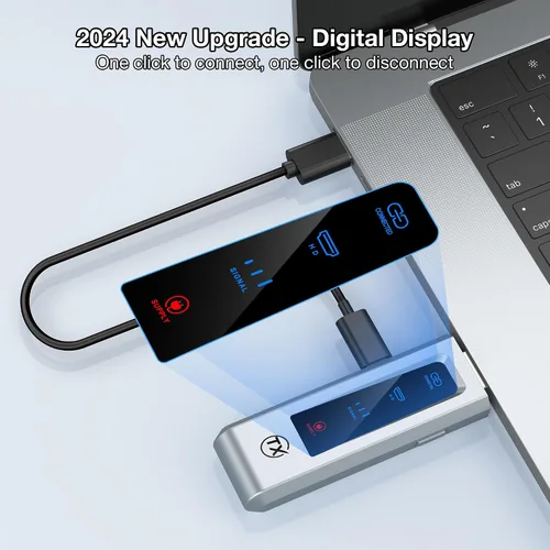 Vista 2 de Transmisor y receptor HDMI inalámbrico, extensor HD Plug & Play portátil 2.4G/5G con pantalla LED, kit HDMI inalámbrico para transmisión de video