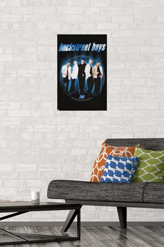 Vista 2 de Trends International Backstreet Boys - Póster de pared circular, 14.72 x 22.37 pulgadas, versión premium sin marco