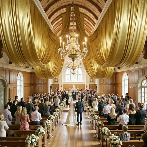 Vista 36 de Cortina de techo beige de 20 x 40 pies para bodas, 4 paneles sin arrugas, 40 pies de largo, cortinas drapeadas para bodas, cumpleaños y fiestas