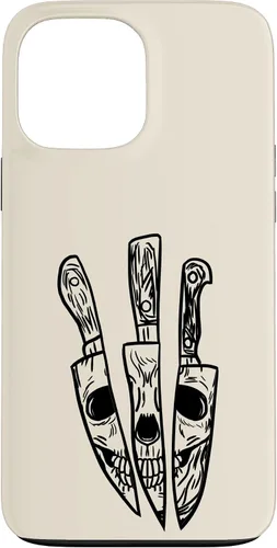 Vista 24 de Skull Reflected on Kitchen Knives Retro Chefs Cooks Gift Case for iPhone 17
