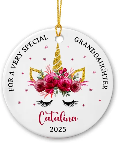 Vista 16 de Adorno de artista personalizado 2025 para árbol de Navidad, adornos de cerámica de dibujo personalizado, regalos de Navidad para pintores