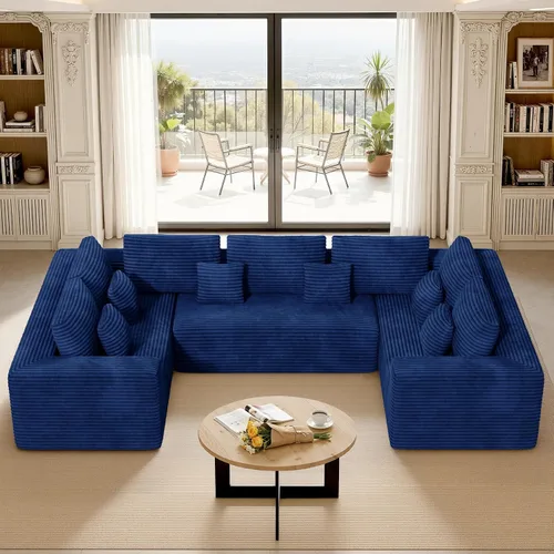 Vista 22 de Luxanimarion sofá biplaza moderno de nube de 80 pulgadas, sin necesidad de montaje, asiento profundo y cómodo, incluye 2 cojines para sala de estar