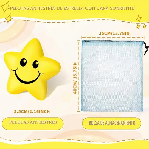 Vista 3 de Jerify 60 mini bolas de espuma de estrellas para niños y adultos a granel