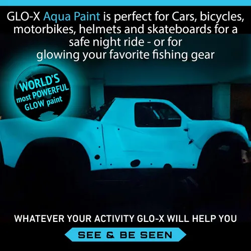 Vista 2 de Pintura acrílica que brilla en la oscuridad, pintura fluorescente reactiva a los rayos UV para paredes de exteriores e interiores, manualidades