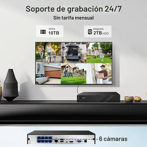 Vista 5 de Anpviz sistema de la cámara de seguridad de 8CH 4K PoE, cámaras IP