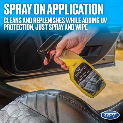 Vista 3 de Optimum Protectant Plus - Protector interior automotriz, protección UV patentada, limpia, restaura, protege el cuero, vinilo y plástico (17 onzas)