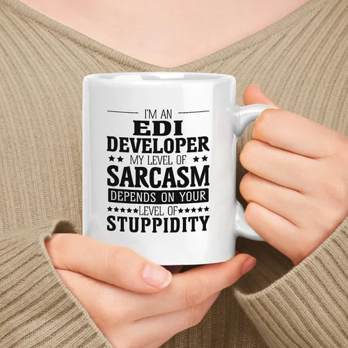 Vista 103 de Taza de cerámica blanca de regalo para administrador de 11 oz, 15 onzas, mi nivel de sarcasmo depende de tu nivel