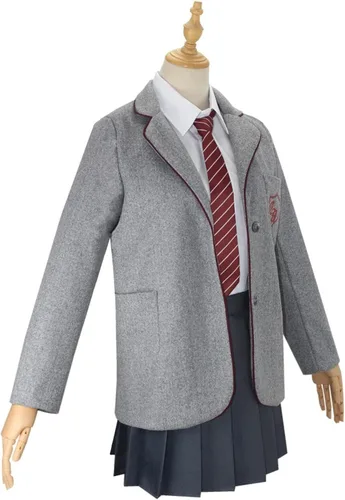 Vista 4 de Weixu Disfraz musical de Matilda de la película para mujer, disfraz de uniforme escolar con corbata, traje de fiesta de Halloween