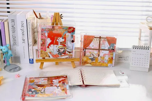 Vista 3 de Cuaderno de bolsillo kawaii, diario en espiral kawaii, bloc de notas en espiral pequeño, lindo cuaderno de papel de calidad premium, 160 páginas