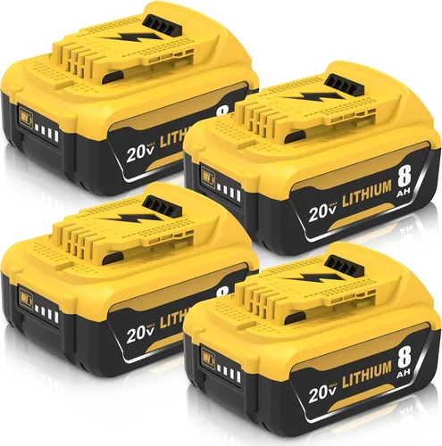 Vista 8 de Paquete de 2 baterías de repuesto DCB206 de 10.0Ah para Dewalt 20V Max compatible con Dewalt 20V batería DCB206-2 DCB203 DCB201 DCB204 DCD985B