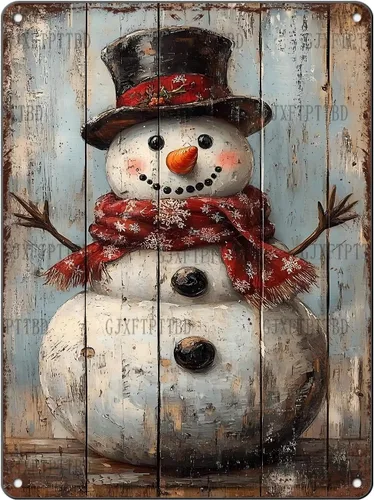Vista 16 de Letreros de Navidad de Metal Vintage de Lata, May You Never to Too Grown Up to Search The Skies Christmas Eve 8x12 Pulgadas Arte Rústico de Pared