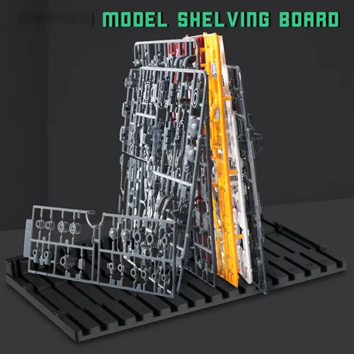 Vista 4 de Wesiti 2 piezas de modelo, estantes de plástico para colocar herramientas para modelos, figuras de acción, pasatiempos, accesorios de bricolaje