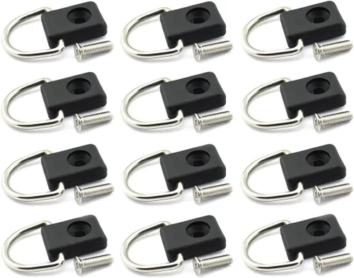 Vista 6 de HJ Garden Anillo D para kayak con kit de tornillos, canoa, barco, pesca, aparejo, vela, camping, accesorios de hardware de seguridad, kit de amarre