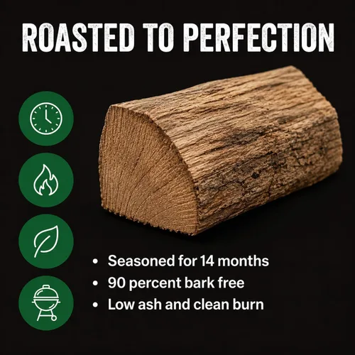 Vista 5 de Trozos de madera de almendro para ahumar de 1 a 2 pulgadas, 100% tostados, trozos de barbacoa premium para ahumar y asar a la parrilla, perfectos
