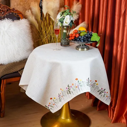 Vista 3 de ARTABLE Mantel pequeño de encaje de macramé de otoño y Navidad, para Acción de Gracias, al aire libre, granja, rústico, cocina, fiesta, cumpleaños