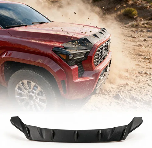 Vista 20 de powoq Deflector de Capó Compatible con Deflector de Capó de 2009-2018 Dodge RAM 1500 Protector de Capó de TPE de Reemplazo para 2009 2010 2011 2012