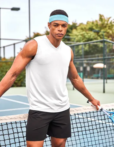 Vista 3 de COOFANDY Camiseta sin mangas para hombre, paquete de 3 camisetas sin mangas para gimnasio, cuello en V, culturismo, musculación