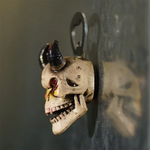 Vista 3 de 4 abridores de botellas con cabeza de calavera, abridor magnético de botellas de cerveza para nevera, barman en casa, restaurante, Halloween