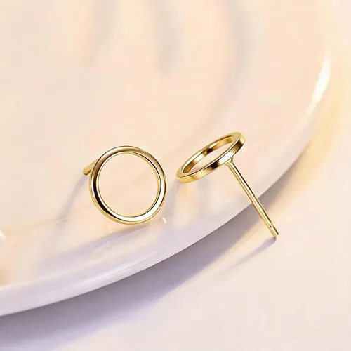Vista 5 de Aretes pequeños para mujeres, aretes de botón simples con círculo pequeño, triángulo, barra cuadrada, aretes geométricos, aretes mini de cartílago