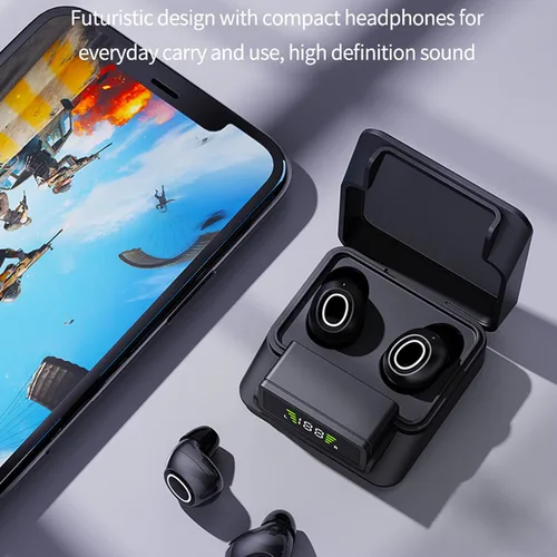 Vista 7 de Xmenha Mini auriculares invisibles pequeños inalámbricos Bluetooth cómodos, más pequeños, pequeños, de perfil bajo, para dormir, discretos