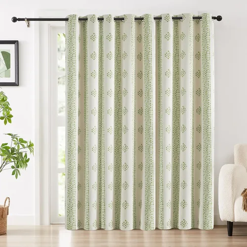 Vista 26 de Melodieux Cortinas bohemias 80% opacas de 63 pulgadas de largo para dormitorio, sala de estar, oscurecimiento de sala de estar, cortinas