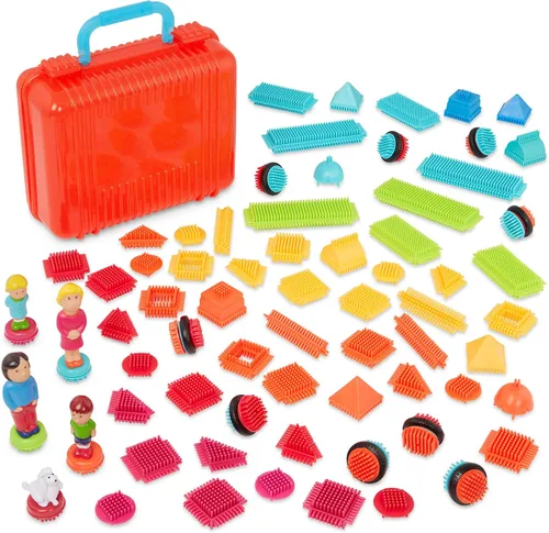 Vista 13 de Bristle Blocks Juguete Bloques de construcción para niños (80 piezas en tarro)