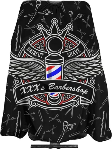 Vista 10 de Capa de barbero impermeable personalizada, Capa de peluquero personalizada, Añade tu texto, Capa de salón personalizada para hombres, Capa de corte