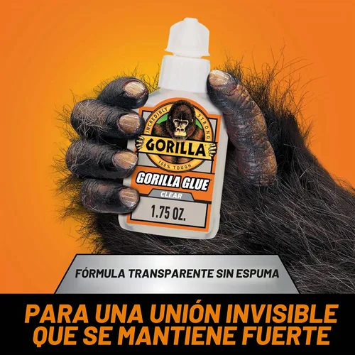 Vista 2 de Gorilla - Pegamento transparente, botella de 1.75 onzas (paquete de 1) - Cristal claro, para todo uso y resistente al agua Fórmula resistente al