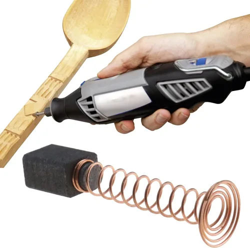 Vista 3 de ECSiNG 4 pares de cepillos de carbono de repuesto compatibles con cepillos de carbono D-remel 4000 pieza de reparación para herramienta rotativa