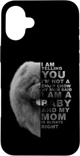 Vista 21 de Funda para iPhone 12 mini My Mom Said I am a Baby Chow Dog Mommy Mother Day