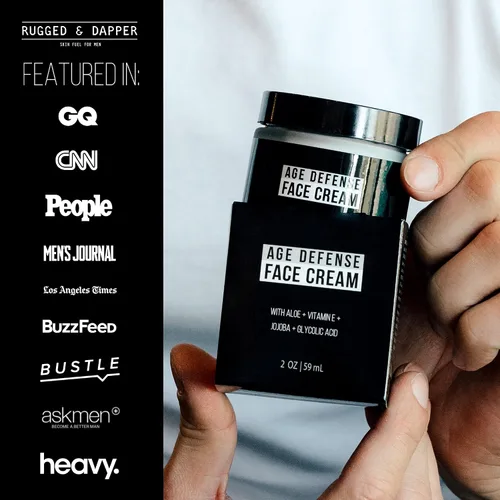 Vista 8 de RUGGED & DAPPER Crema facial Age Defense, limpiador facial diario Power Scrub facial, complejo de ojos de defensa de la edad